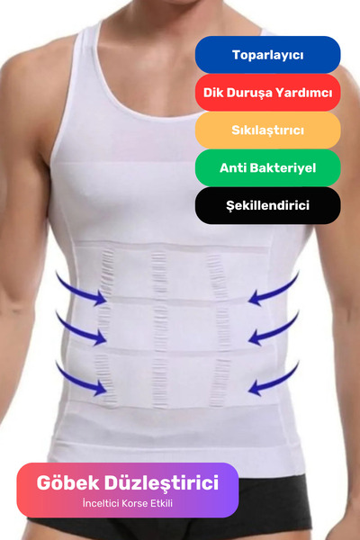Lidyacottone Corset premium pentru bărbați, pentru talie și piept, pentru cor...