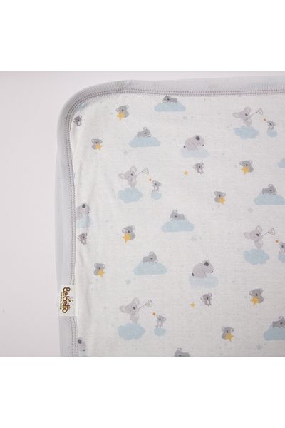 Bebetto Organic Single Jersey Double Blanket - B840 80X85Cm, Emblem and Stars