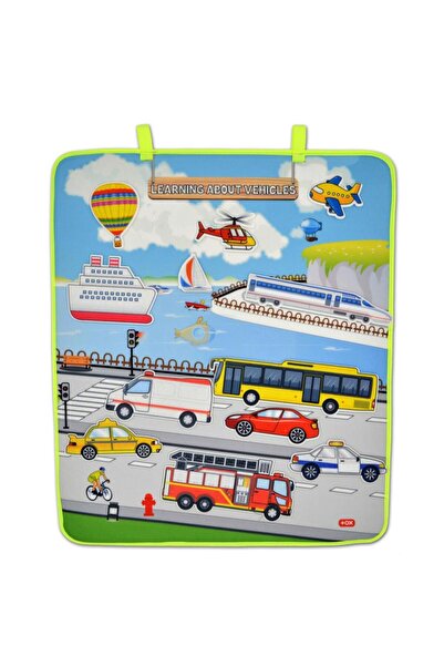 Tox İngilizce Taşıtları Öğreniyorum Keçe Cırtlı Duvar Panosu , Eğitici Oyuncak