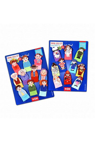 Tox New Estevia Clez 2 Set - 20 Pieces Professions and Family Members Finger Puppet