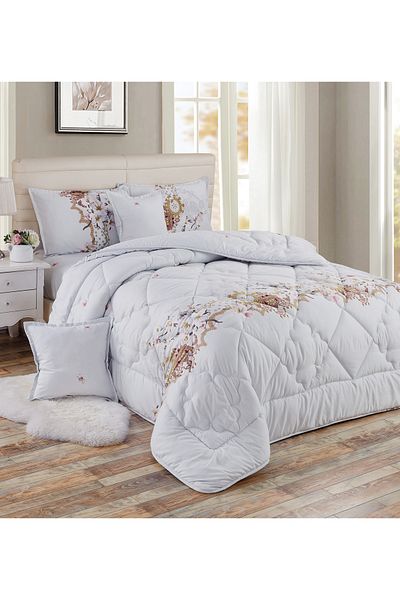 Generic Comforter Set 4 Piece Single Size Elegant Bedspread Lightweight Comforter Suitable for All Seasons