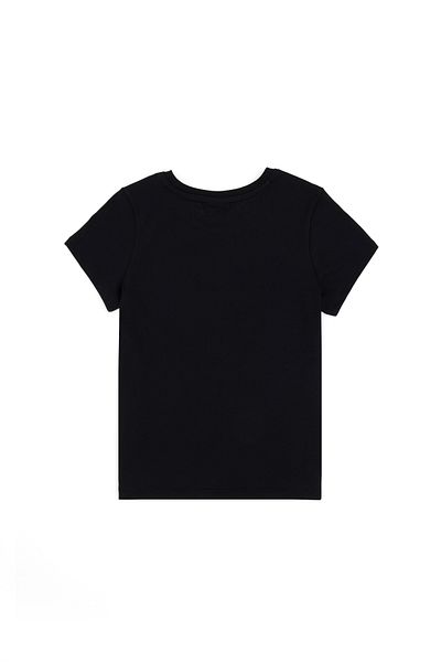 U.S. Polo Assn. Tricou negru cu gât turnat pentru băiat 50298086-VR046
