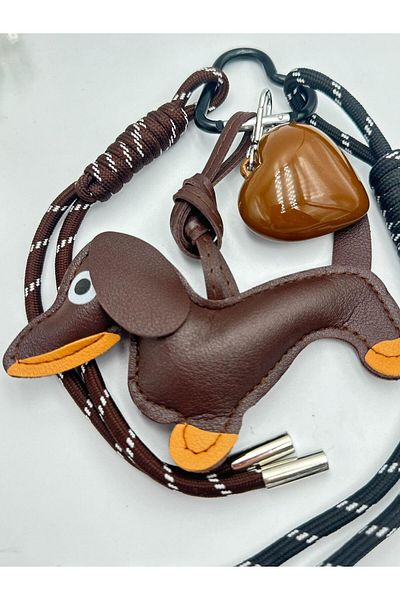 MyladyAccessoriess Accesoriu pentru geantă multiplă pentru câine din piele cu detaliu inimă