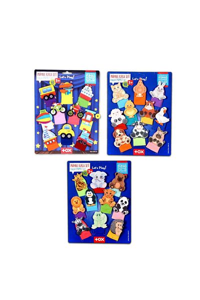 Tox 3 Set - 30 Pieces Pets and Wild Animals Finger Puppet T181 T772 T782