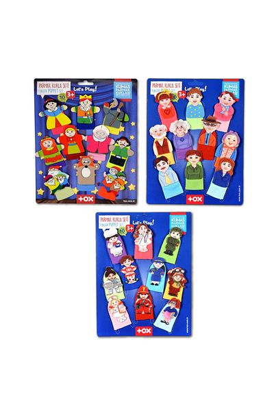 Tox 3 Set - 30 Pieces Tax Masal Hakkinda Puppet (Finger Puppet T225 T752 T762)