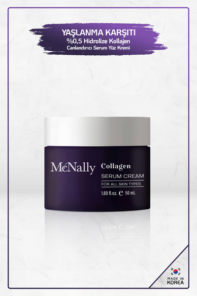 McNally %0,5 Hidrolize Kollajen Içeren Kore Kozmetik Yüz Kremi Serum Krem Mad...