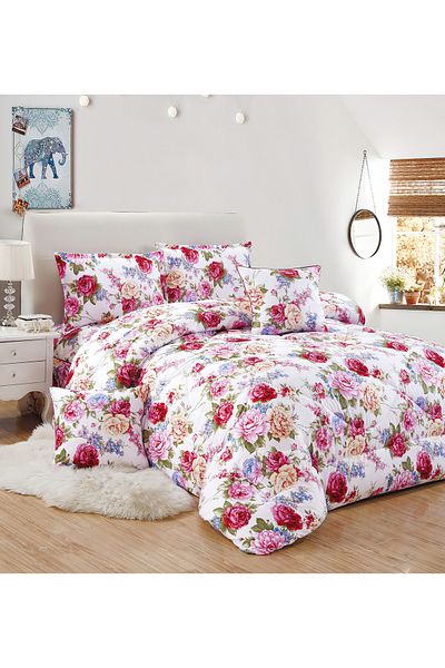 Generic Comforter Set 4 Piece Single Size Elegant Bedspread Lightweight Comforter Suitable for All Seasons