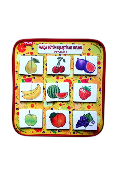 Tox قطعة فواكه - ورقة أنشطة فيلكرو مناسبة تمامًا - نشاط وتعليمي للأطفال