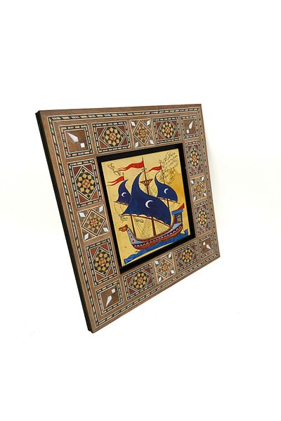 Sadrazam Masa MDF imprimata in miniatura pentru barca cu pânze otomane 20x20 Krt-120