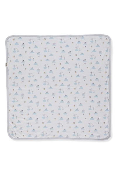 Bebetto Organic Single Jersey Double Blanket - B840 80X85Cm, Emblem and Stars
