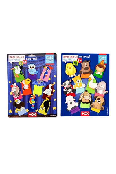Genel Markalar 2 Set - 20 Parça Evcil Hayvanlar ve Uçan Hayvanlar Parmak Kukl...