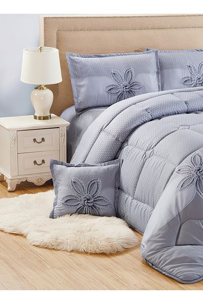 Generic Comforter Set 4 Piece Single Size Elegant Bedspread Lightweight Comforter Suitable for All Seasons