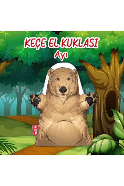 Tox Bear Wild Felt Hand Puppet for Animals - T127 Educational Toy