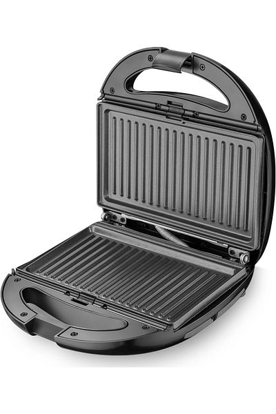 İMPEX Impex 3 in 1 Sandwich Maker,Grill Samosa, Waffle Maker, Non-Stick & Removable Plates, Lights