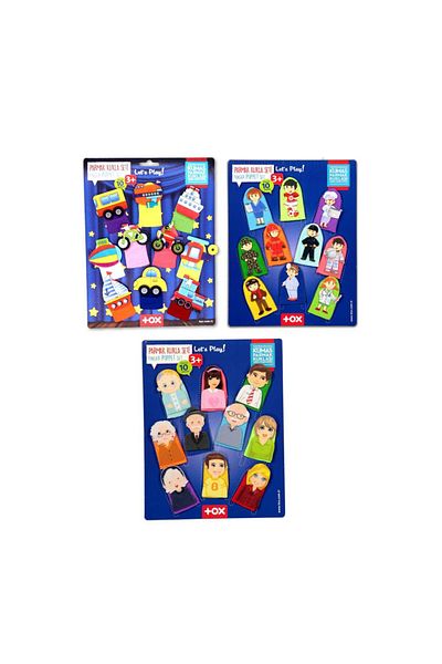 Tox 3 Set - 30 Pieces Tox Vehicles, Family Members & Professions Finger Puppet T181 T751 T761