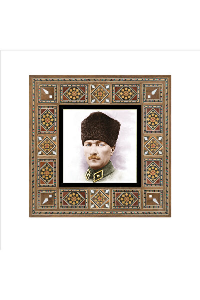 Sadrazam Ataturk Printed Mdf Table 20X20 Krt-103