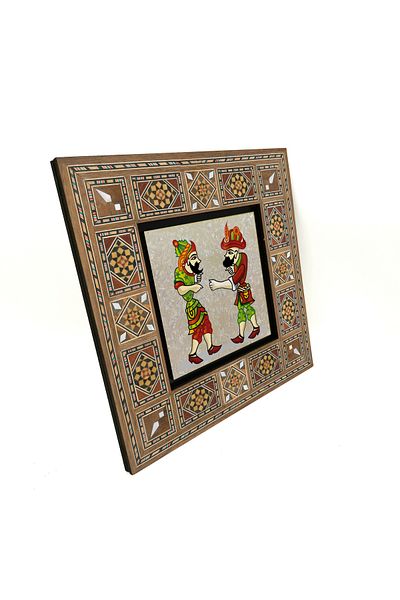 Sadrazam Hacivat și Karagöz MDF imprimat 20x20 Krt-114