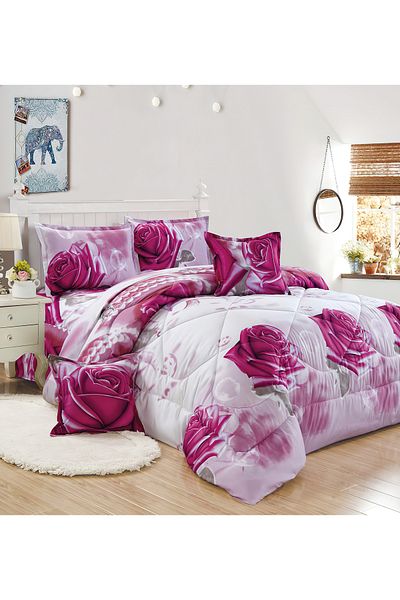 Generic Comforter Set 4 Piece Single Size Elegant Bedspread Lightweight Comforter Suitable for All Seasons