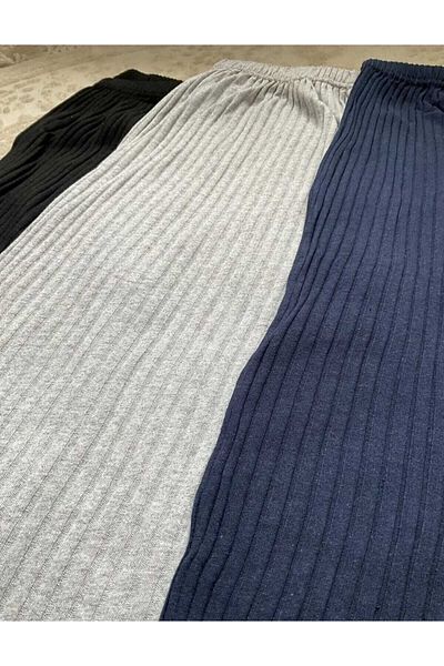 CelloGiyim Pijamale cu nervuri pentru damă - Set de 3 piese de trening și pantaloni confortabili