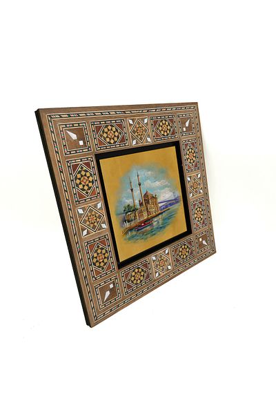 Sadrazam Ortaköy Mosque Printed Mdf Table 20X20 Krt-36