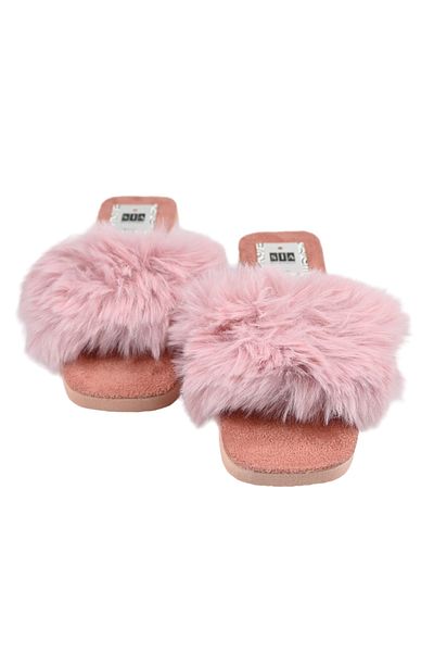 Sia Çanta Si̇a Women's Slippers - Eva Sole, Carpet Slippers, Furry and Decorated, Simple and High-Looking