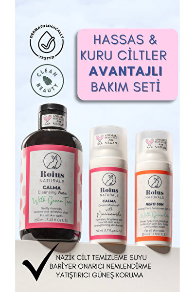 Roius Naturals Güneş Koruyuculu Onarıcı Cilt Bakım Seti