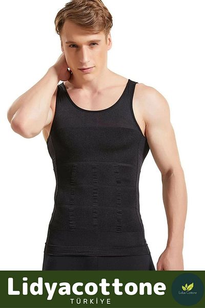 Lidyacottone Premium Men's Athlete Corset Waist Chest Upright Posture Gynecomastia Enhancer Extra Belly Firming