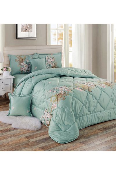 Generic Comforter Set 4 Piece Single Size Elegant Bedspread Lightweight Comforter Suitable for All Seasons