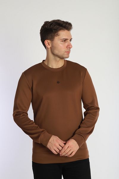 NEED LİFE Men's Basic O Neck Comfortable Form Scuba Fabric Sweatshirt