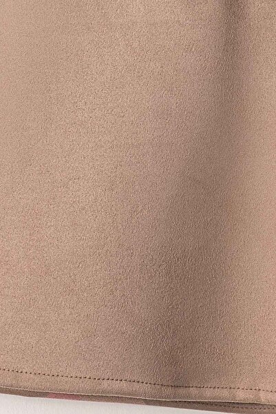 Pina Kids Κοριτσίστικο φιόγκο Λεπτομερές Διπλό Σουέντ Φόρεμα Elb.1001