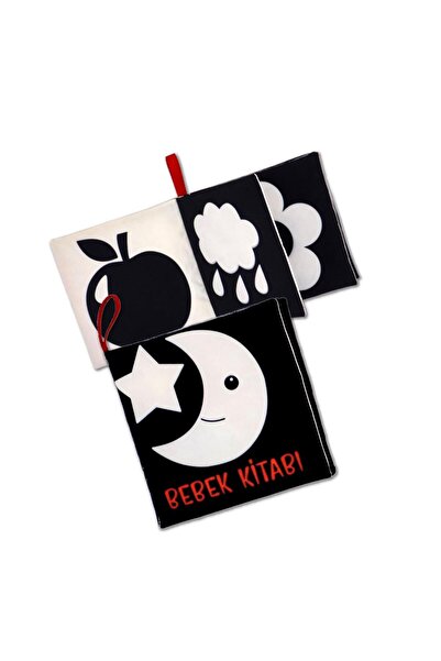 Tox Bebek Siyah-beyaz Kumaş Sessiz Kitap T397 - Bez Kitap , Eğitici Oyuncak , Yumuşak Ve Hışırtılı