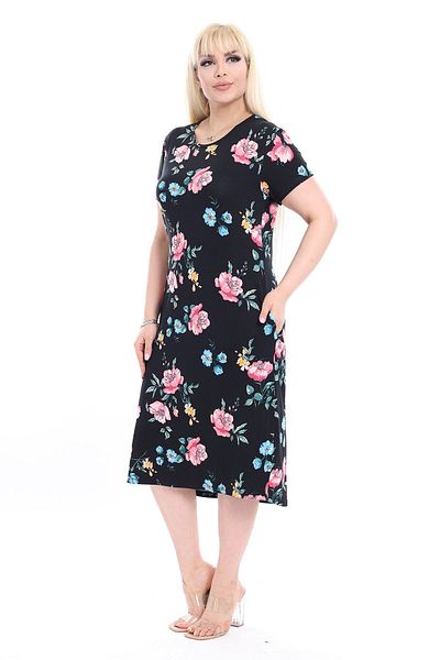 modayız Summer Plus Size Dress with Pockets 1a-2365