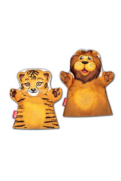 Tox 2 Pieces Wild Animals Hand Puppet Set, Educational Toy