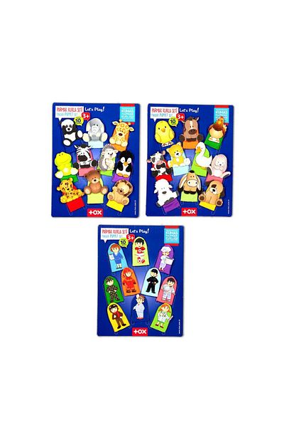 Tox 3 Set - 30 Pieces Tox Pets, Wild Animals and Professions Finger Puppet T771 T781 T761