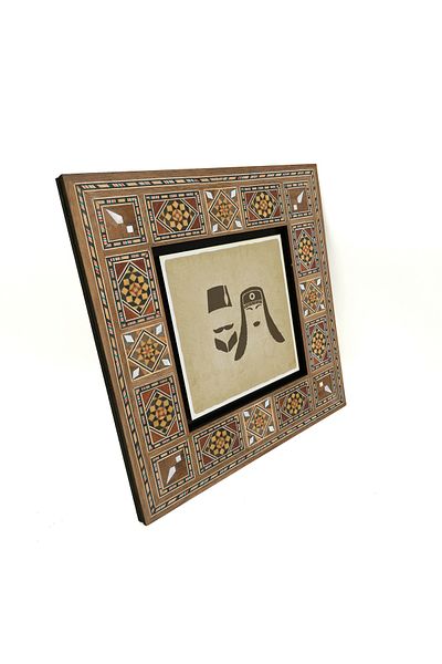 Sadrazam Ottoman Women & Men Ikon Printed Mdf Table 20X20 Krt-108