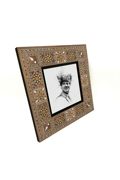 Sadrazam Ataturk Printed Mdf Table 20X20 Krt-105