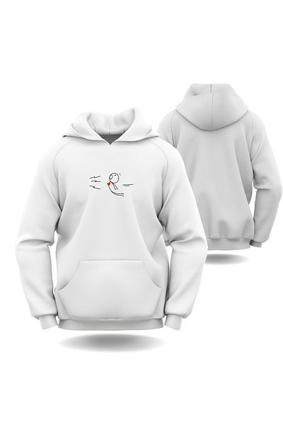 Gölge Store Ανδρικό φούτερ Slimfit με κουκούλα για την ημέρα του Αγίου Βαλεντίνου - Shooting Power 7006E