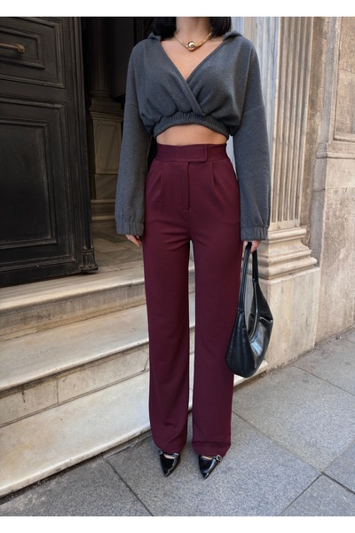 3MODA Pantaloni Palazzo pentru damă cu închidere cu velcro din Lycra