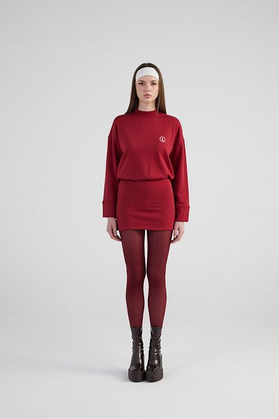 HOLLY LOLLY Šaty Mini Claire Claret Red s rozparkom