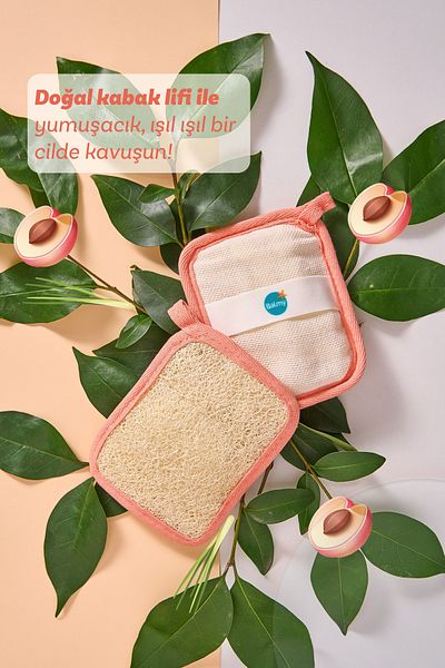 Balmy Natural Soap Filled Bath Scrub Nectarine & Lemongrass