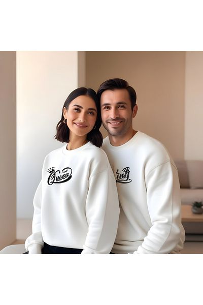 Gölge Store Hanorac pentru femei Slimfit cu decolteu rotund de Ziua Îndrăgostiților - Queen Visual 7004K