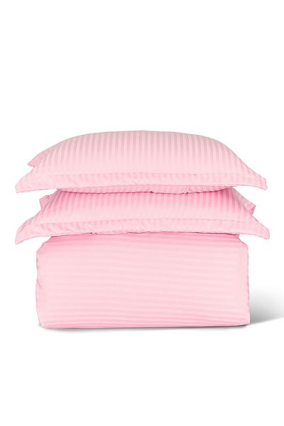 Generic طقم لحاف ناعم مخطط من Sleep Night، مقاس كينج (220×240 سم)، 6 قطع، بنمط مخطط