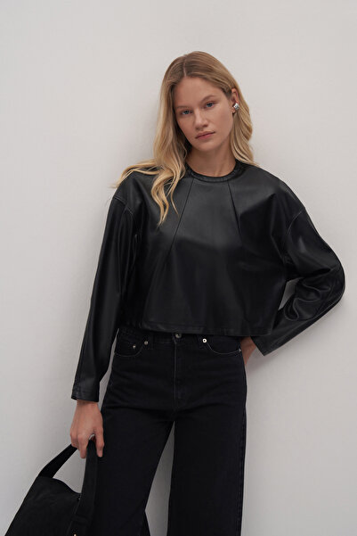 Mathilda Store Kadın Siyah Mathilda Yüksek Bel Wide Leg Jean