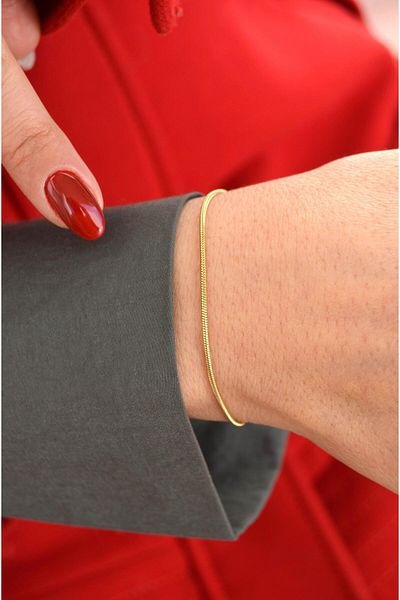 Sacce Scarves&Accessories Steel Thin Italian Chain Bracelet Unisex Steel Thin Bracelet