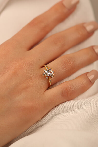 Çgk Çiğdem Gürel Kuyumculuk Lotus Tektaş Altın Yüzük