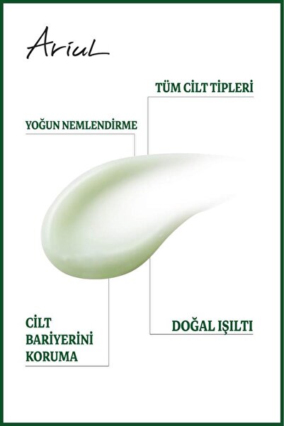 Ariul Green C Vitaminli Yüz Kremi 100 ml|Nemlendirici, Ton Eşitleyici|5 Seramid, 8 Hyalüronik Asit