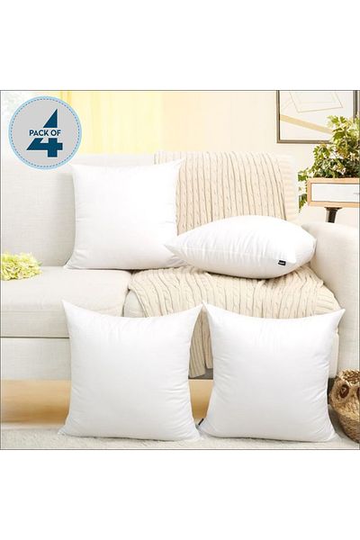Donetella 4 Pieces 45x45 Throw Pillow Cushions with Down Alternative Inner Filling