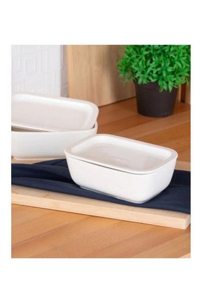 ACAR SCT5428 Bianco Porcelain Oven Dish with Lid 17 Cm
