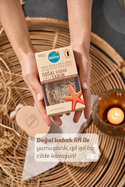 Balmy Doğal Kabak Lifli Sabun - Amber Wood & White Musk