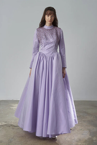 MERCI MS FANCY Taş Işlemeli Prenses Model Kabarık Abiye Elbise